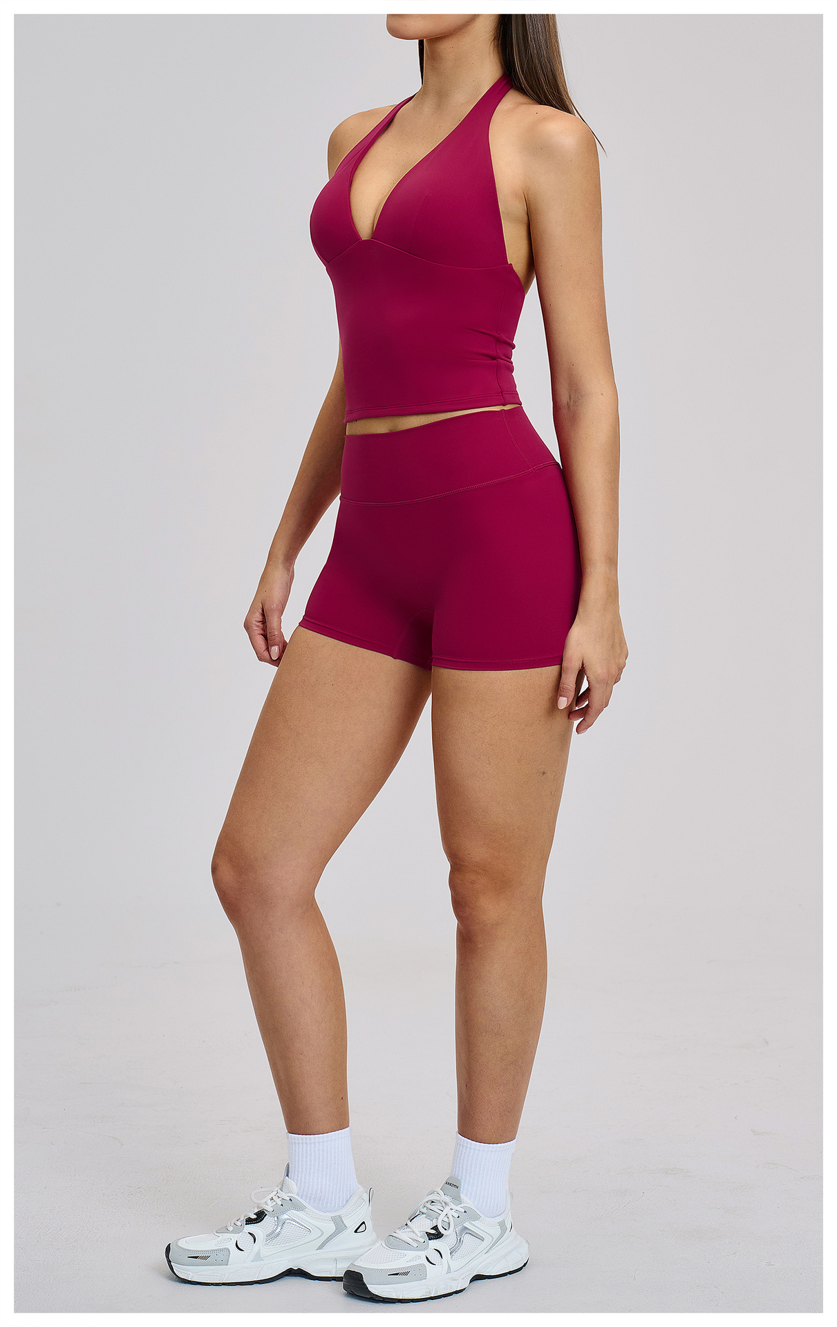 Sexy V-Neck Beautiful Back Hig - Pilates Yoga Set ulasan dan harga