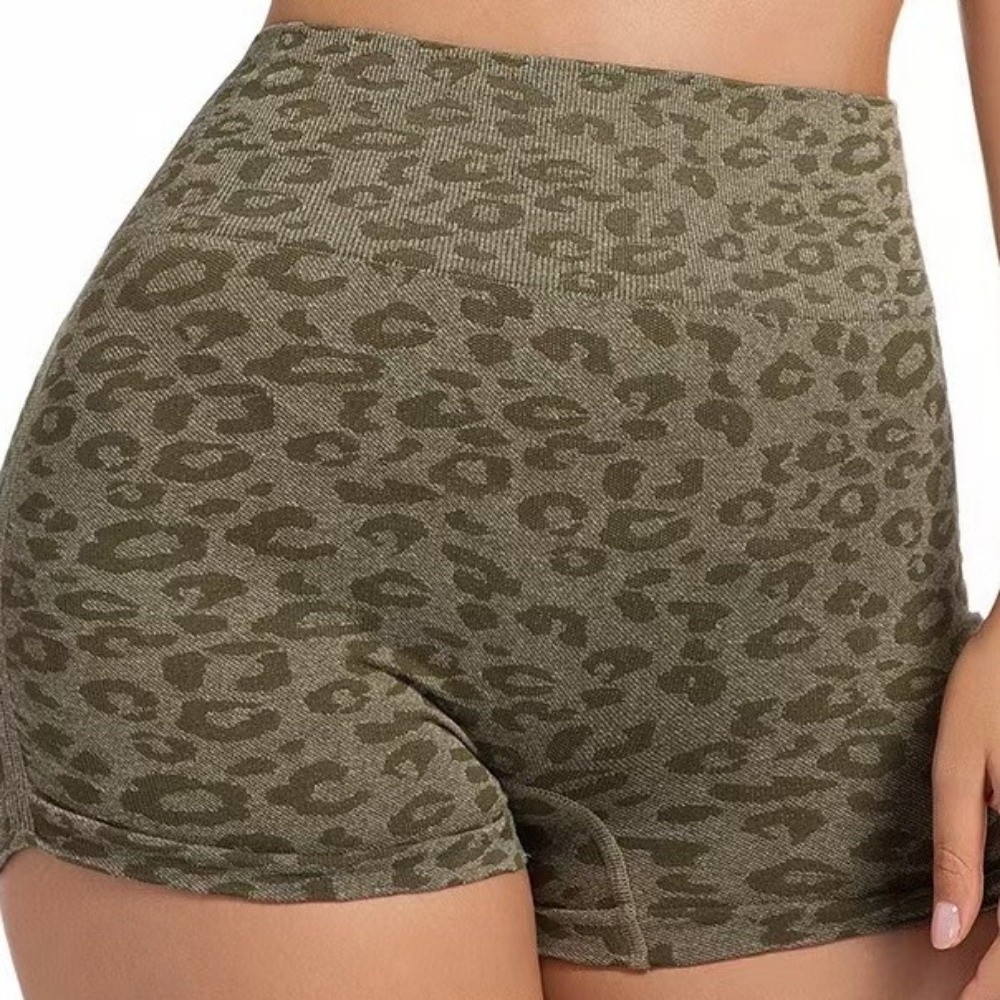 Casual Leopard High Waist Shor - Pilates Yoga Oxford ulasan dan harga