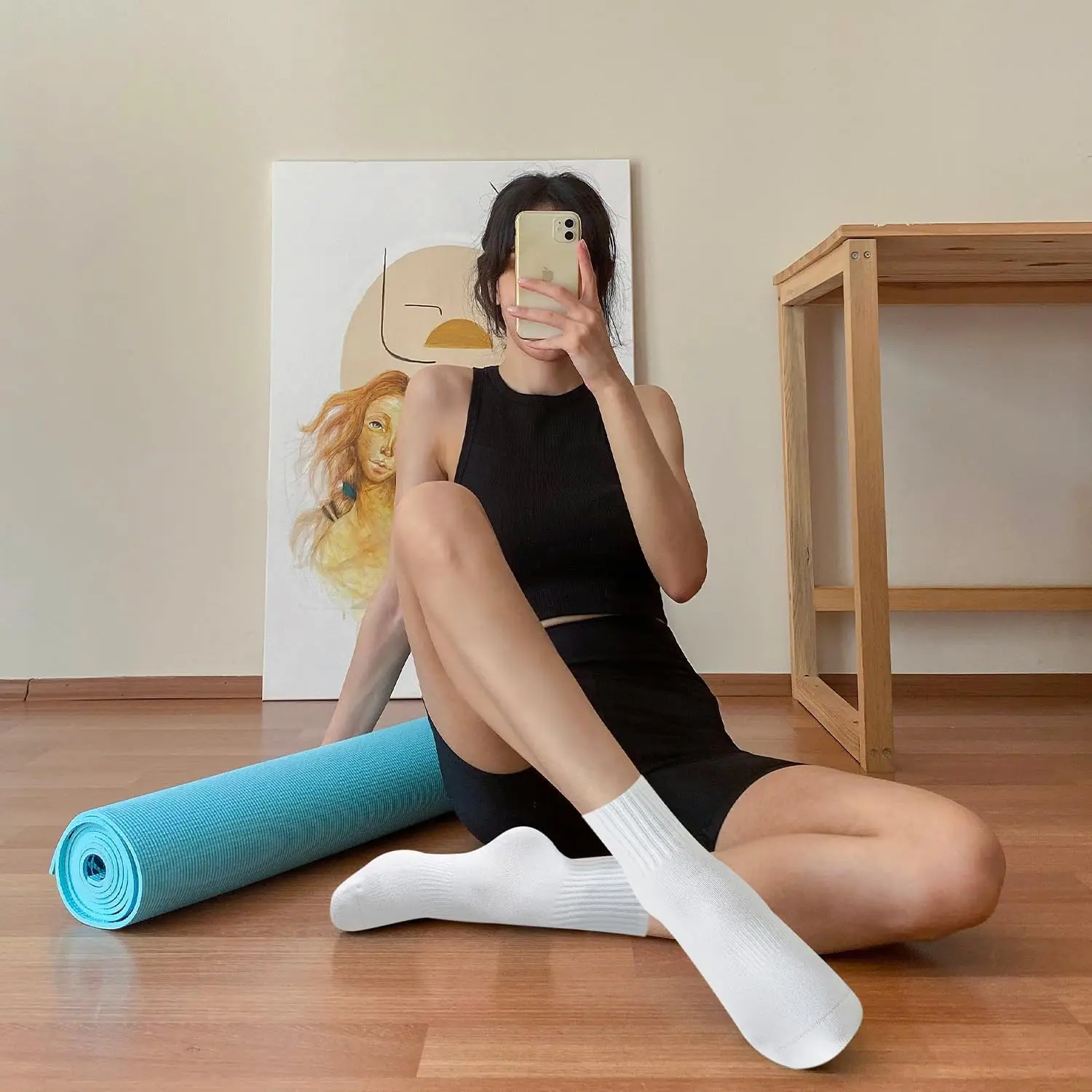 4 pairs of women's yoga socks, - Pilates & Yoga Vertebrasana ulasan dan harga
